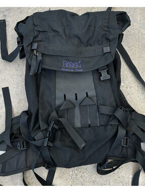 Dana Design Shadow Peak Black Purple Trim Backpack Day Bag Hiking M/L 18" x 12"